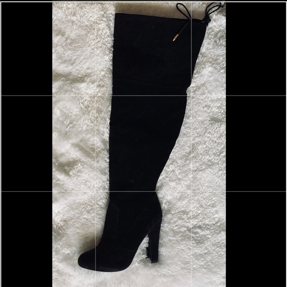 Knee high black boots